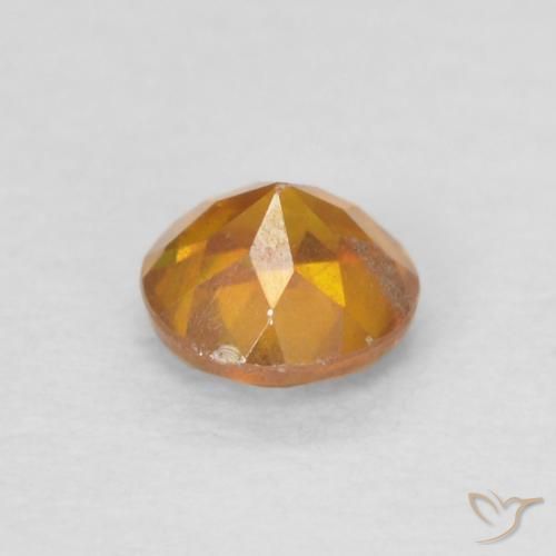 Esfalerita Laranja Médio Natural 0.22ct, Redondo, SI-I1