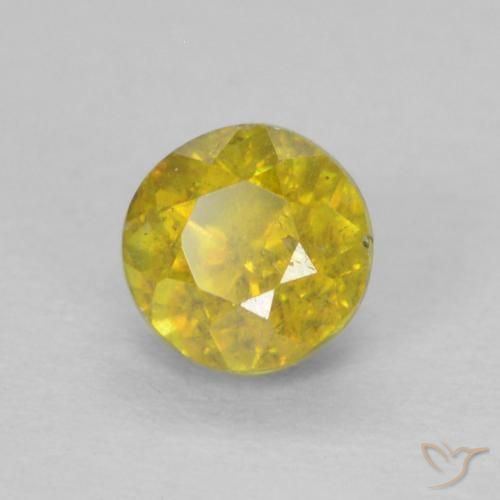 Esfalerita Amarelo cibernético Natural 0.55ct, Redondo, VS-SI