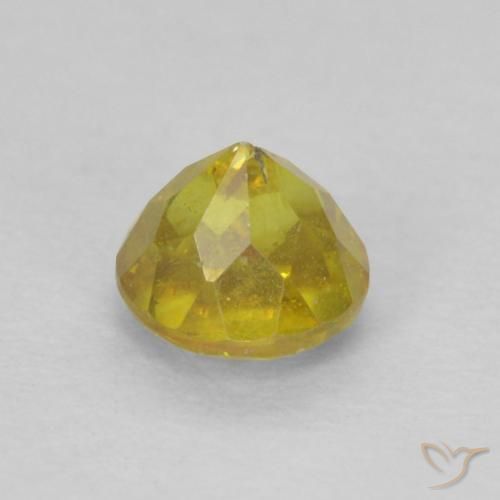 Esfalerita Amarelo cibernético Natural 0.55ct, Redondo, VS-SI