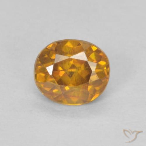 0.42ct Natural mel de laranja Esfalerita, oval, VS-SI