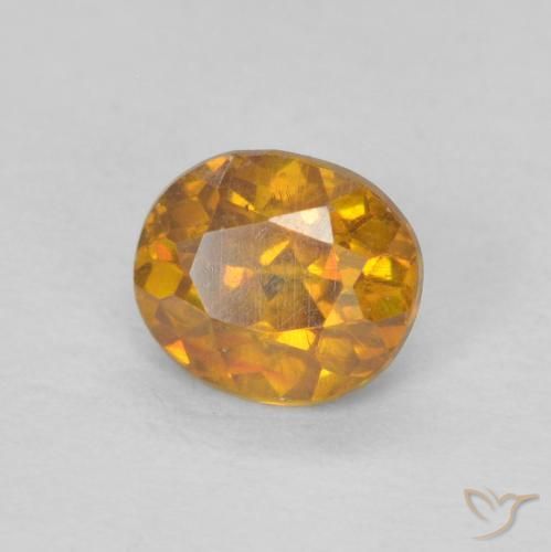Esfalerita mel de laranja Natural 0.42ct, oval, VS-SI