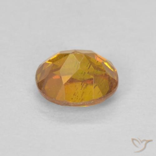 Esfalerita mel de laranja Natural 0.42ct, oval, VS-SI