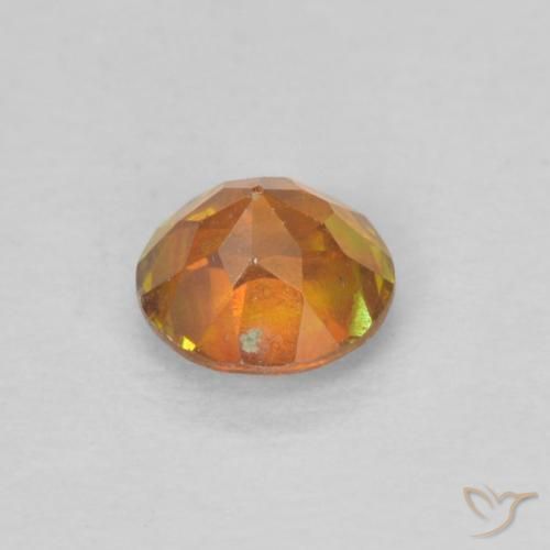 Esfalerita Laranja brilhante Natural 0.32ct, Redondo, VS-SI