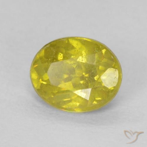 Esfalerita amarelo médio Natural 0.59ct, oval, VS-SI