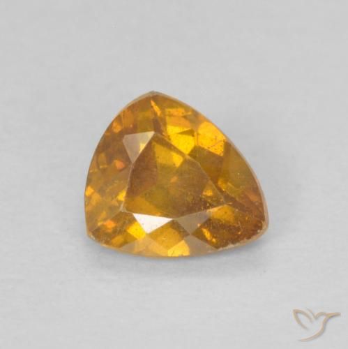 0.32ct Natural Laranja-Ouro Esfalerita, Trilhão, VS-SI