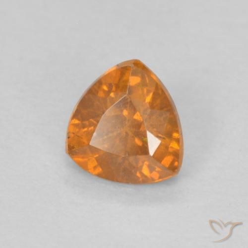 Esfalerita Laranja Profundo Natural 0.38ct, Trilhão, VS-SI