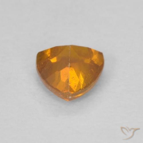 Esfalerita Laranja Profundo Natural 0.38ct, Trilhão, VS-SI