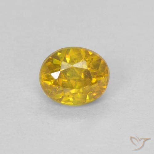 0.28ct Natural Dourado-Laranja Esfalerita, oval, VS-SI
