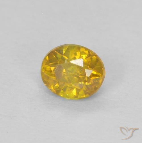 Esfalerita Dourado-Laranja Natural 0.28ct, oval, VS-SI