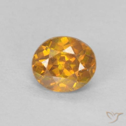 0.37ct Natural Laranja-Ouro Esfalerita, oval, VS-SI