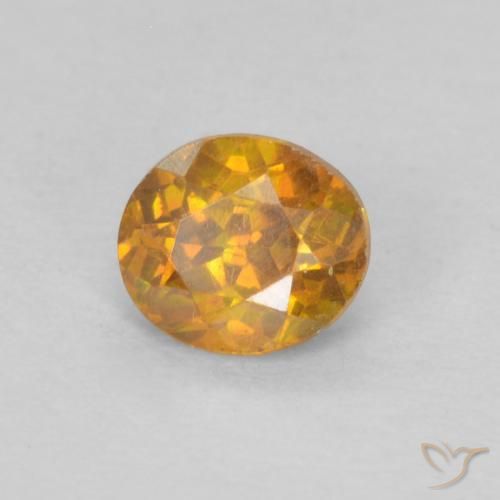Esfalerita Laranja-Ouro Natural 0.37ct, oval, VS-SI