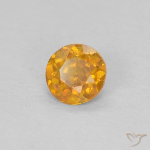 Esfalerita mel de laranja Natural 0.24ct, Redondo, SI-I1