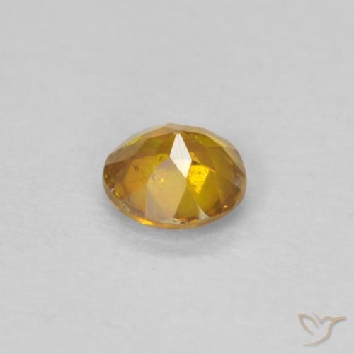 Esfalerita mel de laranja Natural 0.24ct, Redondo, SI-I1