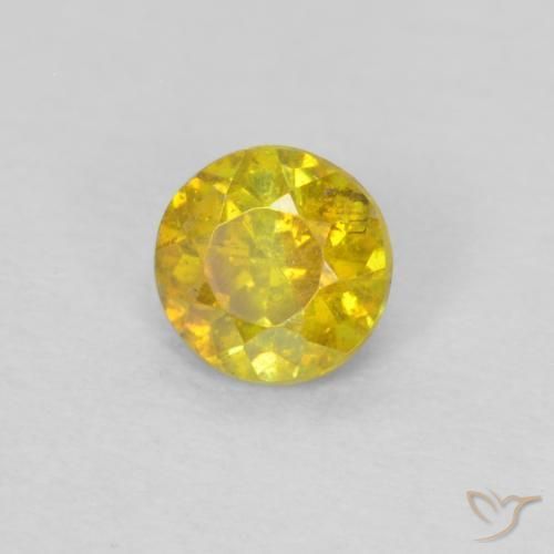 Esfalerita Amarelo acastanhado Natural 0.33ct, Redondo, SI-I1
