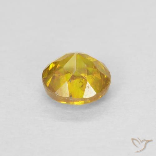 Esfalerita Dourado-Laranja Natural 0.36ct, Redondo, SI-I1