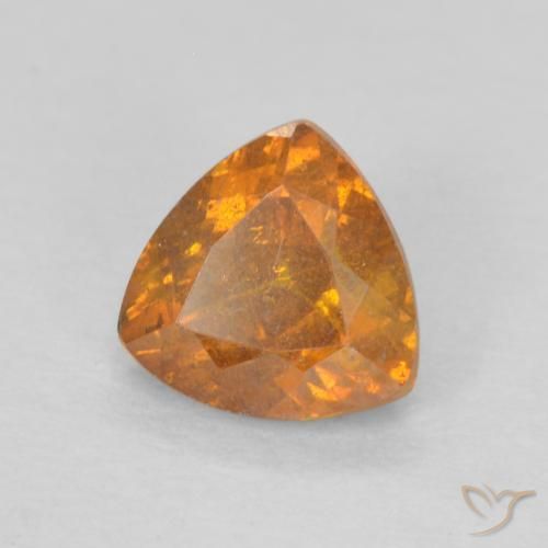 Esfalerita Laranja Médio Natural 0.66ct, Trilhão, SI-I1