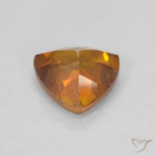 Esfalerita Laranja Médio Natural 0.66ct, Trilhão, SI-I1