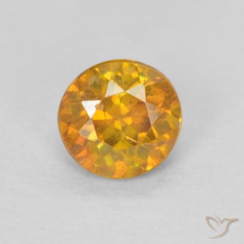 0.51ct Natural mel de laranja Esfalerita, Redondo, SI-I1