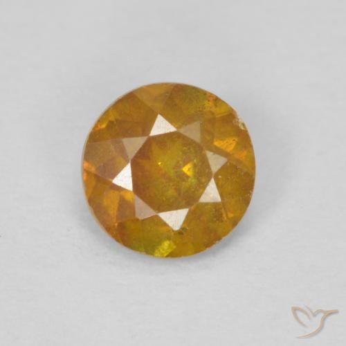 0.45ct Natural mel de laranja Esfalerita, Redondo, SI-I1