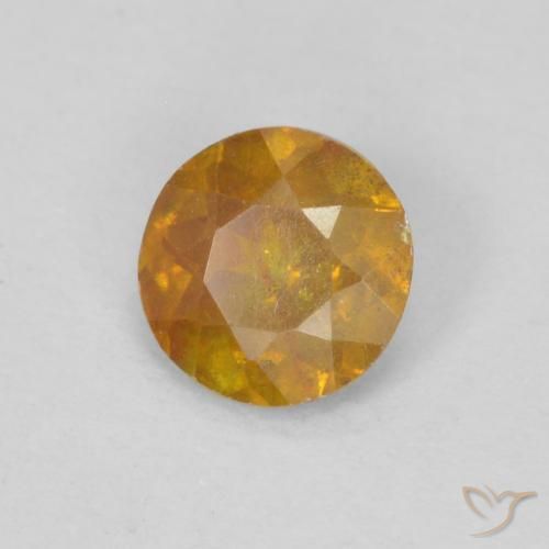 Esfalerita mel de laranja Natural 0.45ct, Redondo, SI-I1