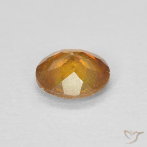 Esfalerita mel de laranja Natural 0.45ct, Redondo, SI-I1
