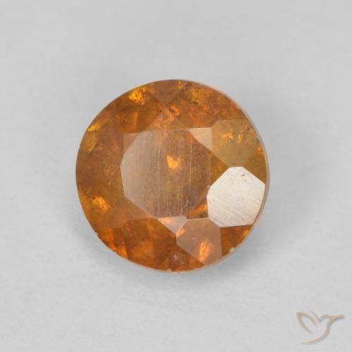 Esfalerita Laranja Profundo Natural 1.12ct, Redondo, SI-I1