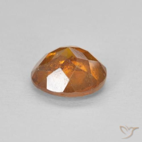 Esfalerita Laranja Profundo Natural 1.12ct, Redondo, SI-I1