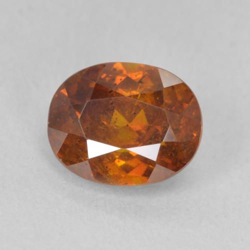 2.17ct Natural Laranja Profundo Esfalerita, oval, SI-I1