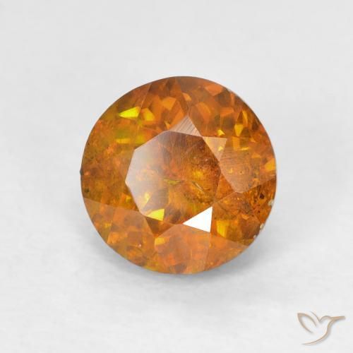 Esfalerita Laranja Médio Natural 1.94ct, Redondo, I1