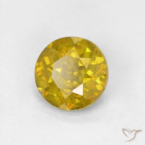 Esfalerita amarelo médio Natural 0.91ct, Redondo, VS-SI