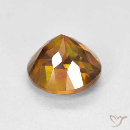 Esfalerita Medium Dark-Orange Natural 2.27ct, Redondo, SI-I1