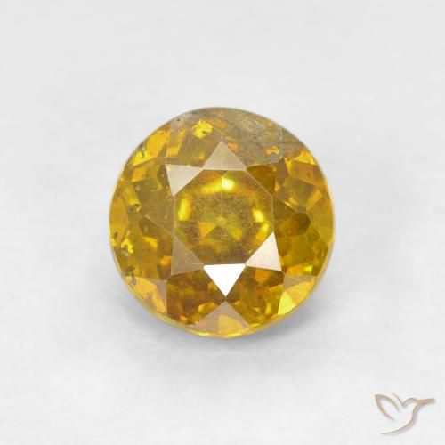 Esfalerita Mel amarelo Natural 1.22ct, Redondo, SI-I1
