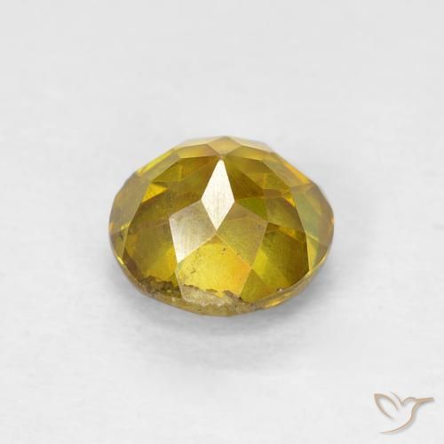 Esfalerita Mel amarelo Natural 1.22ct, Redondo, SI-I1