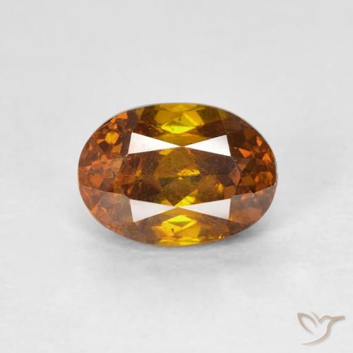 1.63ct Natural Laranja acastanhado Esfalerita, oval, SI-I1