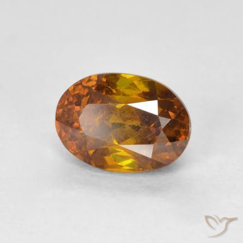 Esfalerita Laranja acastanhado Natural 1.63ct, oval, SI-I1
