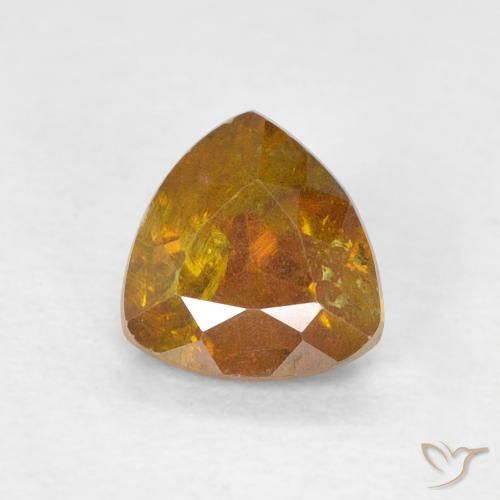 0.80ct Natural terra laranja Esfalerita, Trilhão, VS-SI