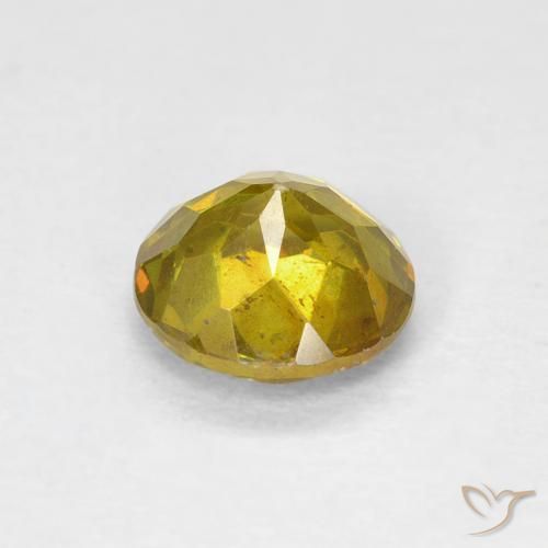 Esfalerita ouro amarelado Natural 1.31ct, Redondo, SI
