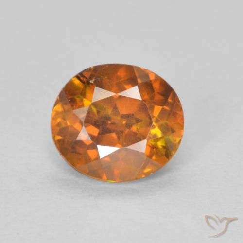 0.77ct Natural terra laranja Esfalerita, oval, SI-I1