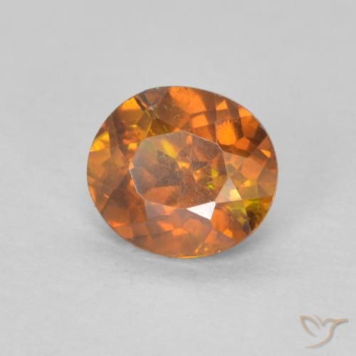 Esfalerita terra laranja Natural 0.77ct, oval, SI-I1