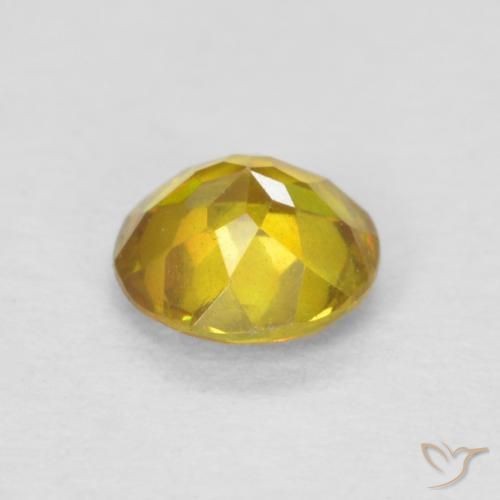 Esfalerita Dourado-Laranja Natural 0.44ct, Redondo, SI-I1