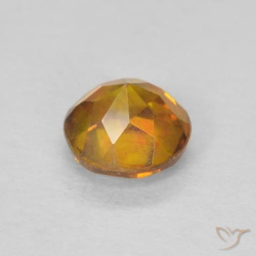 Esfalerita damasco laranja Natural 0.45ct, Redondo, SI-I1