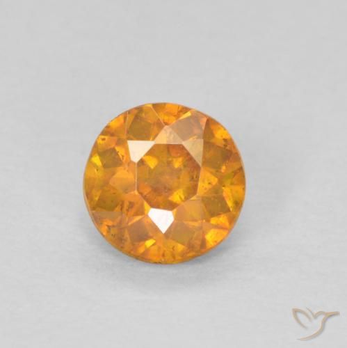 0.32ct Natural Laranja Médio Esfalerita, Redondo, SI-I1