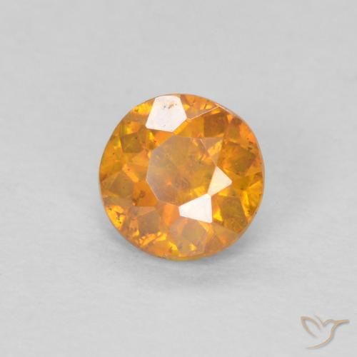 Esfalerita Laranja Médio Natural 0.32ct, Redondo, SI-I1