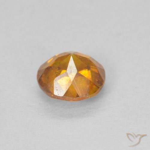 Esfalerita Laranja Médio Natural 0.32ct, Redondo, SI-I1