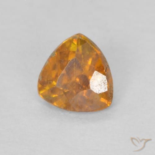 Esfalerita Laranja escuro Natural 0.22ct, Trilhão, SI-I1