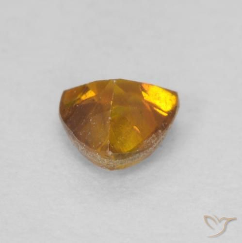 Esfalerita Laranja escuro Natural 0.22ct, Trilhão, SI-I1