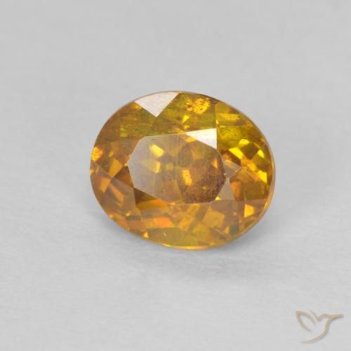 Esfalerita Marrom dourado Natural 0.96ct, oval, SI-I1