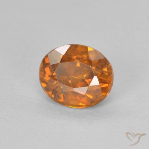 Esfalerita laranja marrom Natural 0.68ct, oval, SI-I1