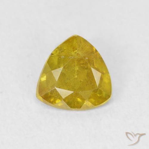 0.52ct Natural Amarelo claro Esfalerita, Trilhão, SI-I1