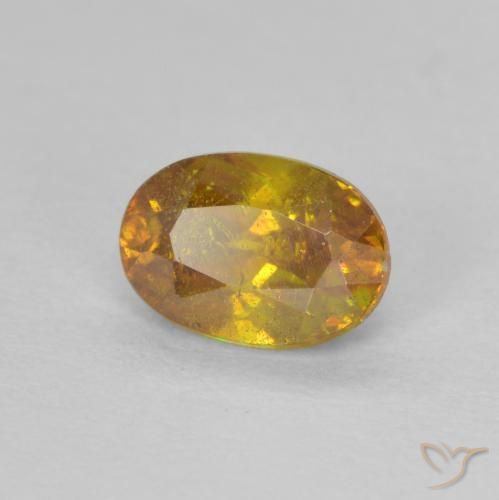 Esfalerita ouro médio Natural 0.82ct, oval, SI-I1